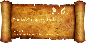 Munkácsy Olivér névjegykártya