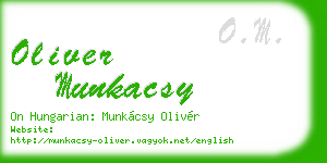 oliver munkacsy business card